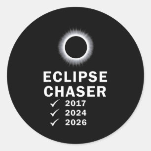 Adesivo Redondo Eclipse Solar Eclipse Total