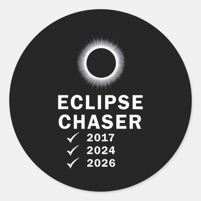 Adesivo Redondo Eclipse Solar Eclipse Total (Frente)