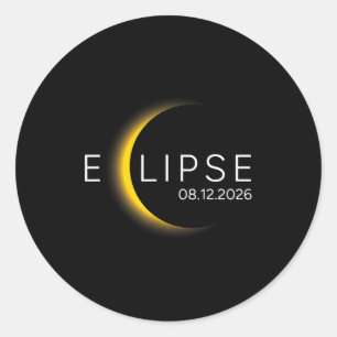 Adesivo Redondo Eclipse Solar Eclipse Total Eclipse Total