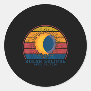 Adesivo Redondo Eclipse Solar Eclipse Total Solar