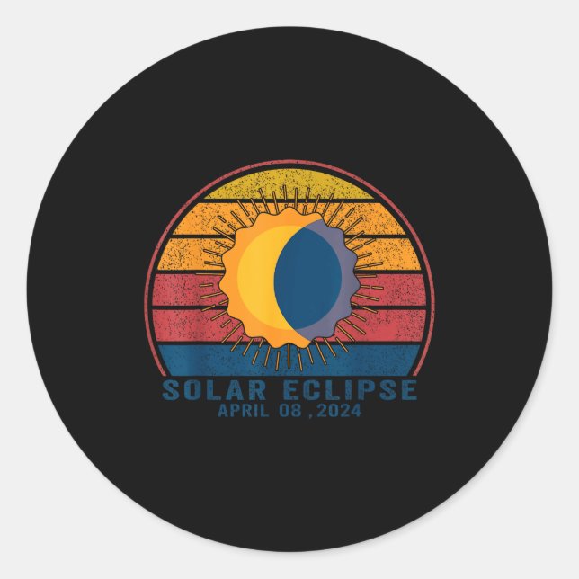 Adesivo Redondo Eclipse Solar Eclipse Total Solar (Frente)