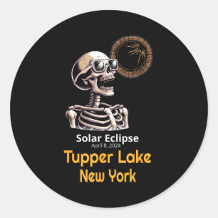 Adesivo Redondo Eclipse Solar Esqueleto Tupper Lake
