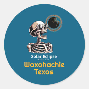 Adesivo Redondo Eclipse Solar Esqueleto Waxahachie Texas