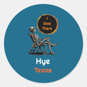 Adesivo Redondo Eclipse Solar Hye Texas Lá