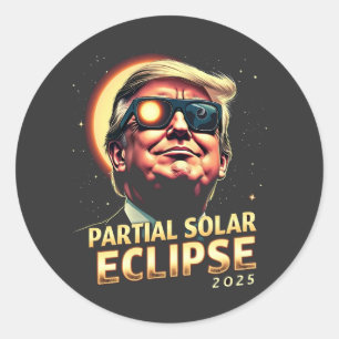 Adesivo Redondo Eclipse Solar Parcial 2025 de Dobra