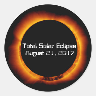 Adesivo Redondo Eclipse Solar Total 2017