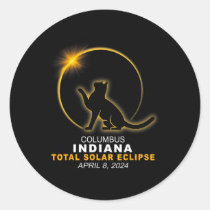 Adesivo Redondo Eclipse Solar Total 2024
