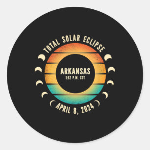 Adesivo Redondo Eclipse Solar Total 2024