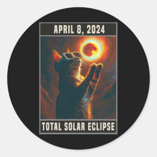 Adesivo Redondo Eclipse Solar Total 2024 abril 8 Gles Men Women