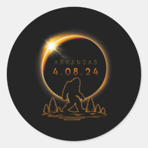 Adesivo Redondo Eclipse Solar Total 2024 Eclipse Solar Pé-Grande