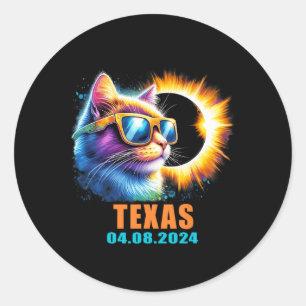 Adesivo Redondo Eclipse Solar Total 2024 Gamas de Eclipse Solar de