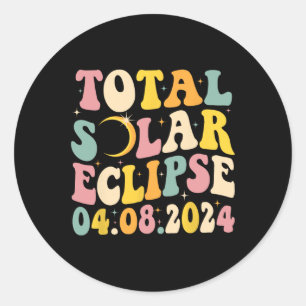 Adesivo Redondo Eclipse Solar Total 2024 Homens Vertro Solares com