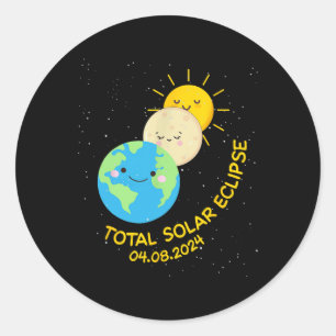 Adesivo Redondo Eclipse Solar Total 2024 Kids De Eclipse Solar Cut