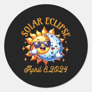 Adesivo Redondo Eclipse Solar Total 2024 Kids De Eclipse Solar Cut
