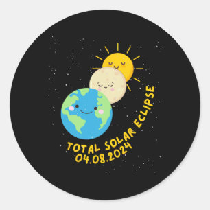 Adesivo Redondo Eclipse Solar Total 2024 Kids De Eclipse Solar Cut