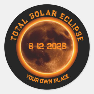 Adesivo Redondo Eclipse Solar Total 2026