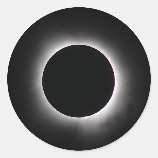 Adesivo Redondo Eclipse Solar Total 8 de abril de 2024 (Frente)