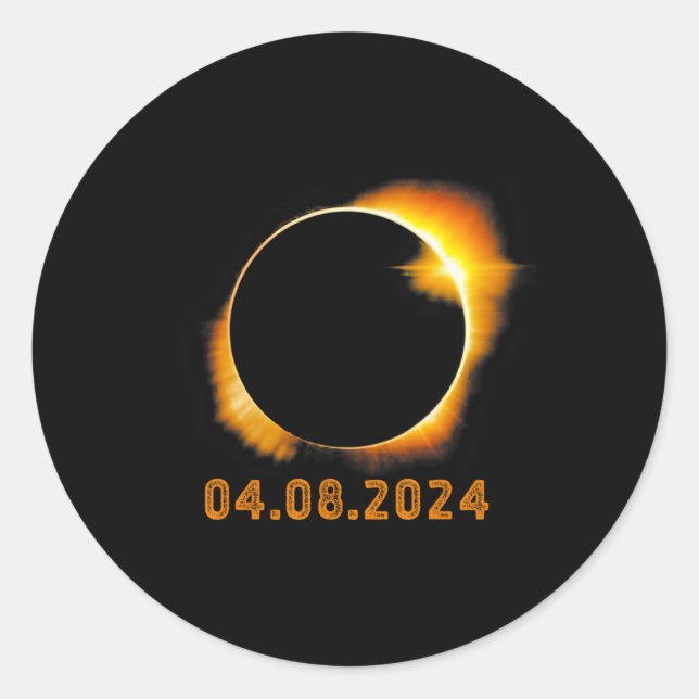 Adesivo Redondo Eclipse Solar Total abril 8 20241 (Frente)