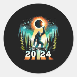 Adesivo Redondo Eclipse Solar Total Abril 8 Eclipse Solar 2024 Tot