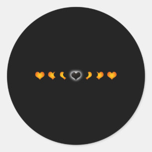 Adesivo Redondo Eclipse Solar Total (do Coração)