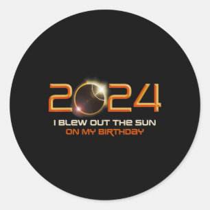 Adesivo Redondo Eclipse Solar Total Eu Explodi O Sol No Meu Nascim