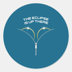 Adesivo Redondo Eclipse Solar Total Lá em Cima