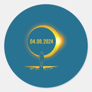 Adesivo Redondo Eclipse Total da América 04 08 24 Eclipse Total So