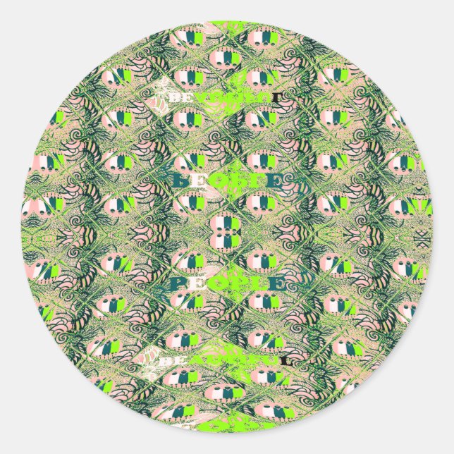 Adesivo Redondo Eco Africa Motif - Arte Africana Inspirada na Natu (Frente)