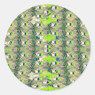 Adesivo Redondo Eco Africa Motif - Arte Africana Inspirada na Natu