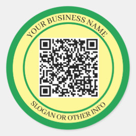 Adesivo Redondo EcoBoost Business: Vinheta de código QR