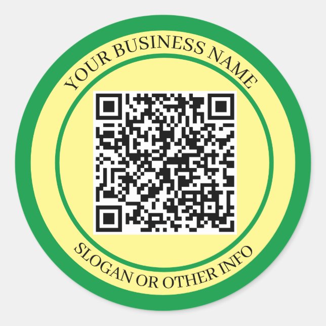 Adesivo Redondo EcoBoost Business: Vinheta de código QR (Frente)