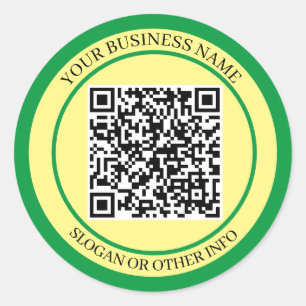 Adesivo Redondo EcoBoost Business: Vinheta de código QR