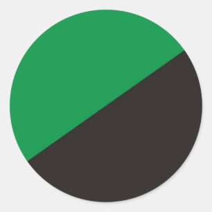 Adesivo Redondo ecologia verde preta anarquia