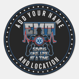 Adesivo Redondo Economia de EMT ao vivo de cada vez