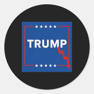Adesivo Redondo Economia Trump 1