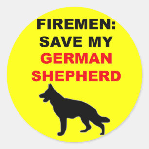 Adesivo Redondo Economias do bombeiro meu german shepherd