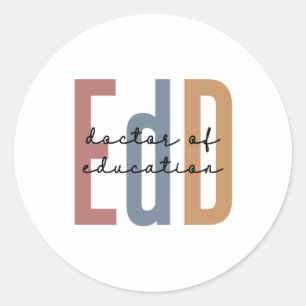 Adesivo Redondo EdD Doutorado Em Educação