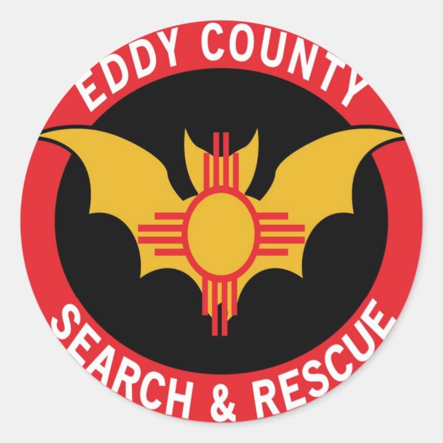 Adesivo Redondo Eddy County SAR Sticker (Frente)
