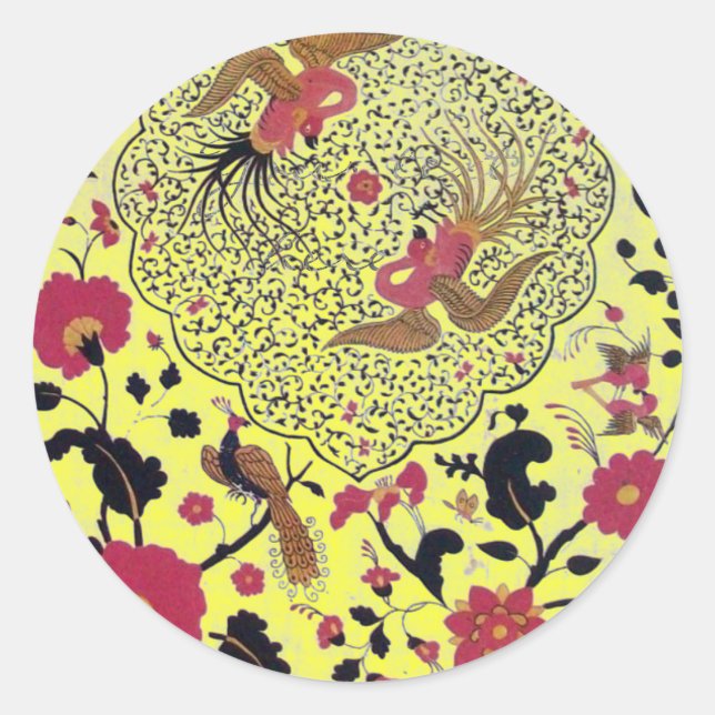 ADESIVO REDONDO EDEN/ CASAMENTO DE AVES AMIGAS, PAZ E ROSAS VERMEL (Frente)