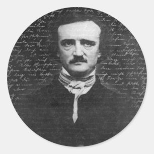 Adesivo Redondo Edgar Allan Poe