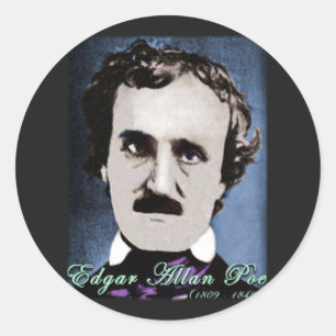 Adesivo Redondo Edgar Allan Poe