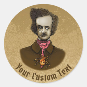 Adesivo Redondo Edgar com Inseto Dourado