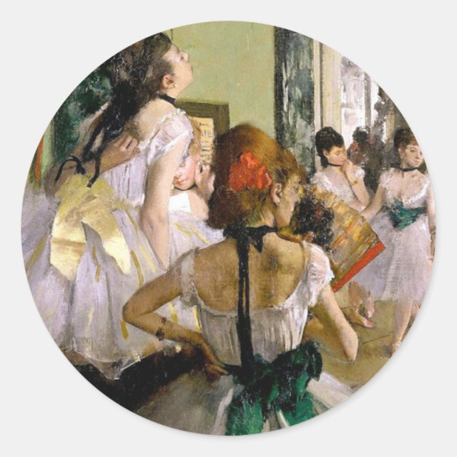 Adesivo Redondo Edgar Degas Classe de Dança (Frente)