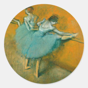 Adesivo Redondo Edgar Degas Dançarinas na Barra Impressão: Arte de