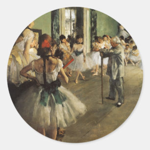 Adesivo Redondo Edgar Degas La Classe de Danse