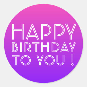 Adesivo Redondo Edição de "Parabéns para você" (ou nome)