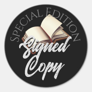Adesivo Redondo Edição Especial - Cópia Assinada - Preto