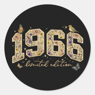 Adesivo Redondo Edição Limitada de 60º Aniversário Floral 1966