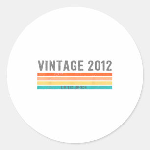 Adesivo Redondo Edição Limitada Vintage 2012 - Presente de 13º Ani