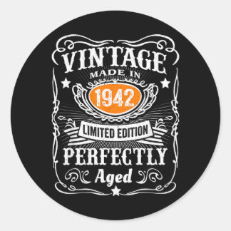 Adesivo Redondo Edição Vintage 1942 Lied 85 Anos Presentes 85º